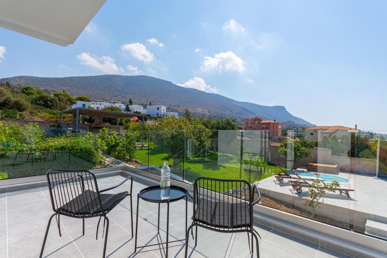 Queen'S Gem Luxury Villa - Heated Jacuzzi & Pool Khersónisos Eksteriør bilde