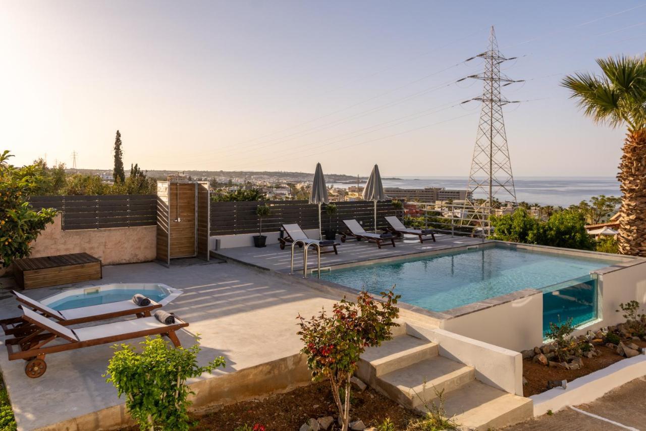 Queen'S Gem Luxury Villa - Heated Jacuzzi & Pool Khersónisos Eksteriør bilde