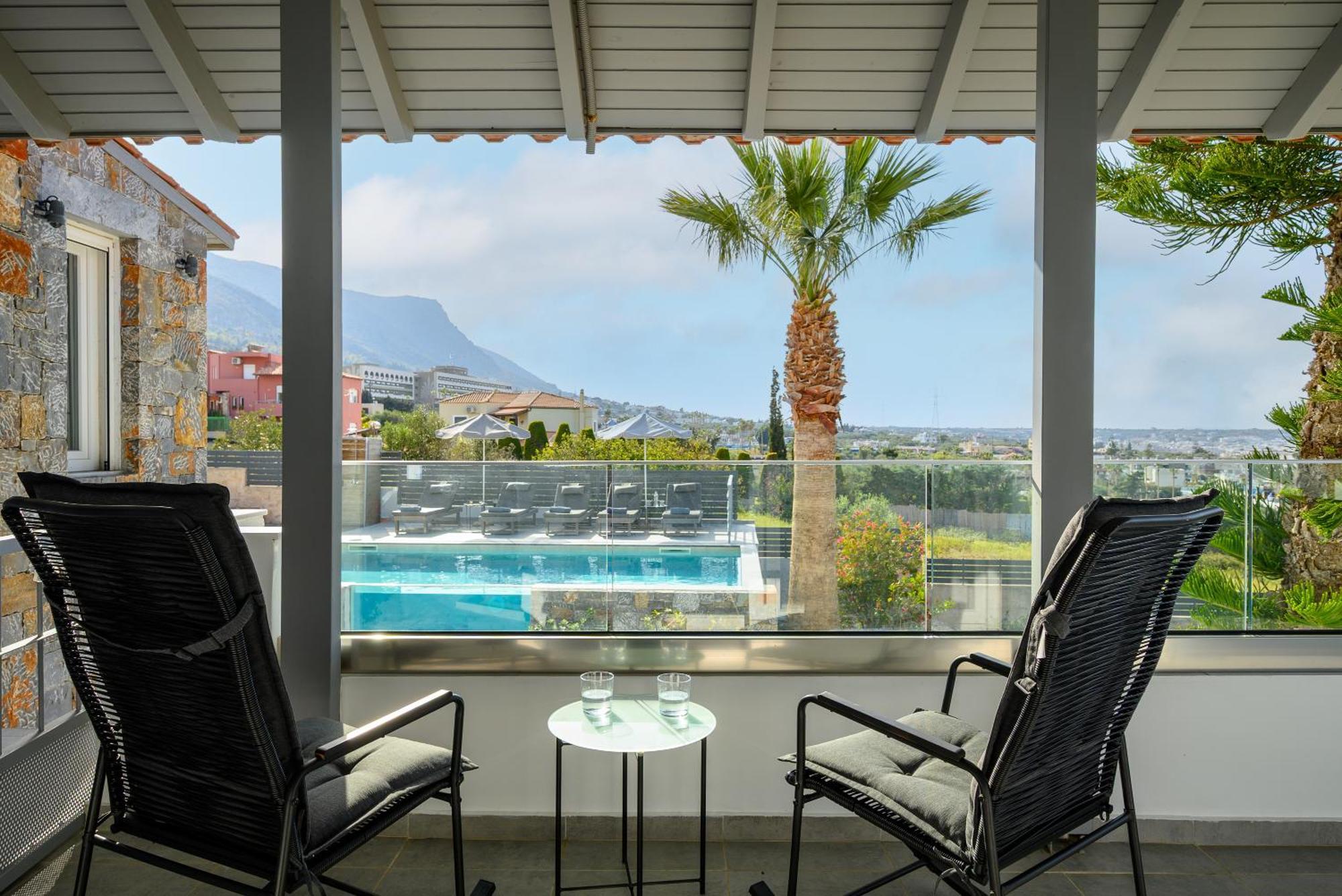 Queen'S Gem Luxury Villa - Heated Jacuzzi & Pool Khersónisos Eksteriør bilde